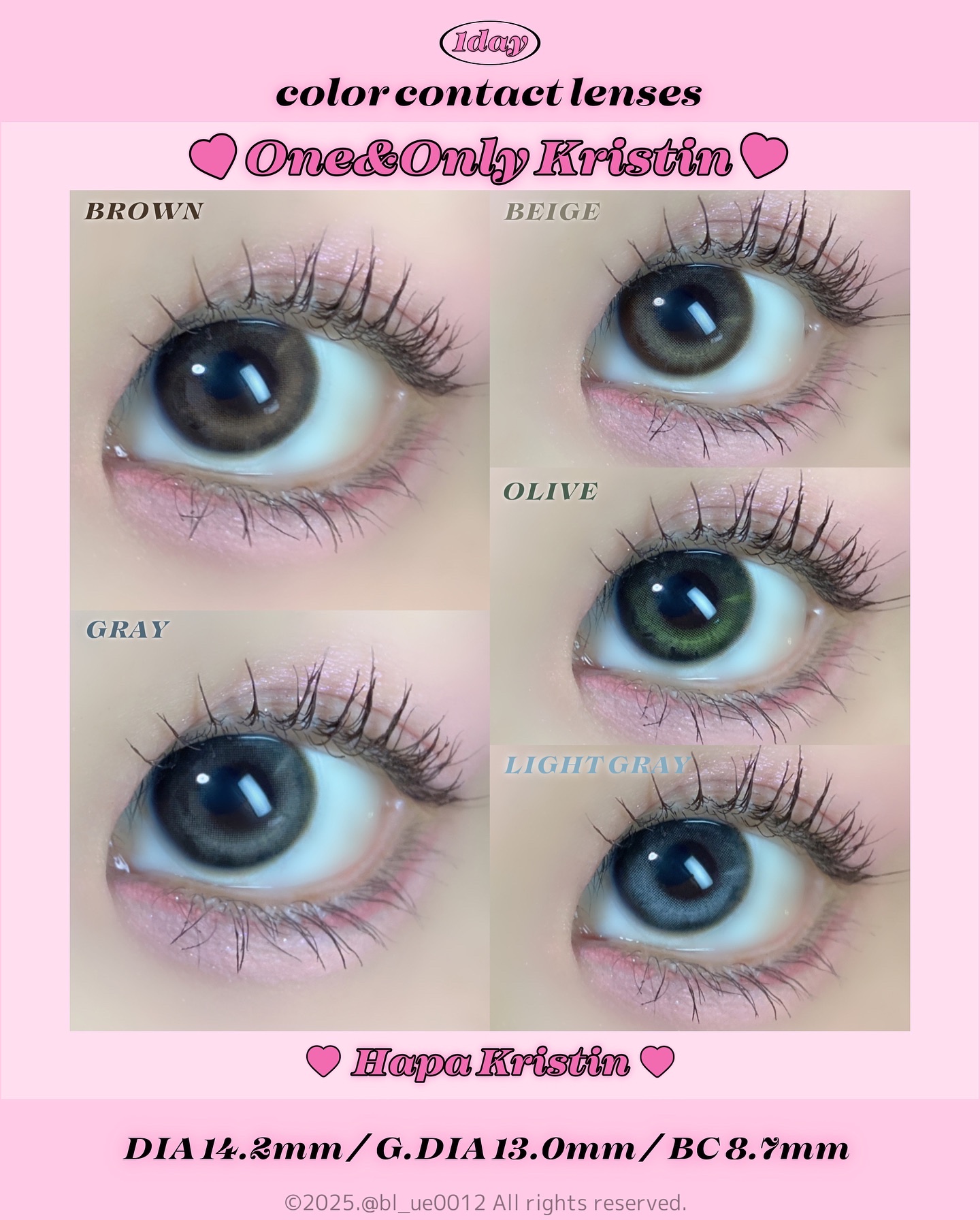 ワンアンドオンリークリスティン/Hapa kristin/カラーコンタクトレンズを使ったクチコミ（2枚目）