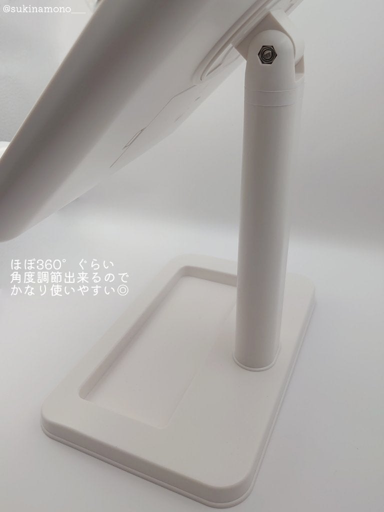 LED ライト付き メイクアップミラー/Smaly/その他化粧小物を使ったクチコミ(3枚目)