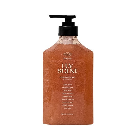 スクラブボディウォッシュ コージーファイヤー シダーウッド LUV SCENT