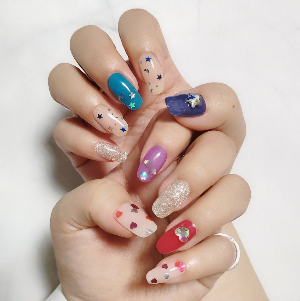 セミキュアジェルネイル(ハンド)/ohora/ネイルシールを使ったクチコミ(2枚目)