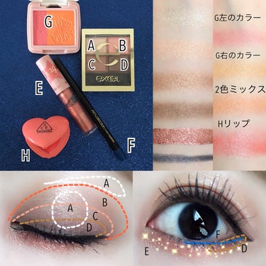 mari_loves_beauty on LIPS 「コーラル×オレンジメイク💄..【eyemakeup使用コスメ】..」（3枚目）