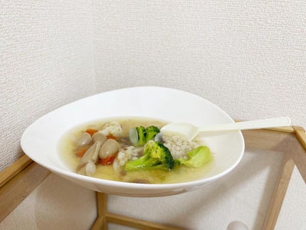 もち麦スープ/ラコックマルシェ/低糖質食品を使ったクチコミ(3枚目)