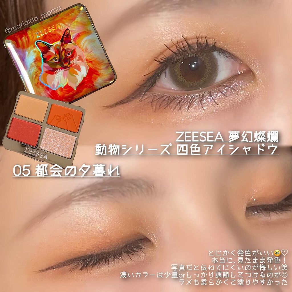 アニマルアイシャドウ(4シェード)/ZEESEA/アイシャドウパレットを使ったクチコミ(2枚目)