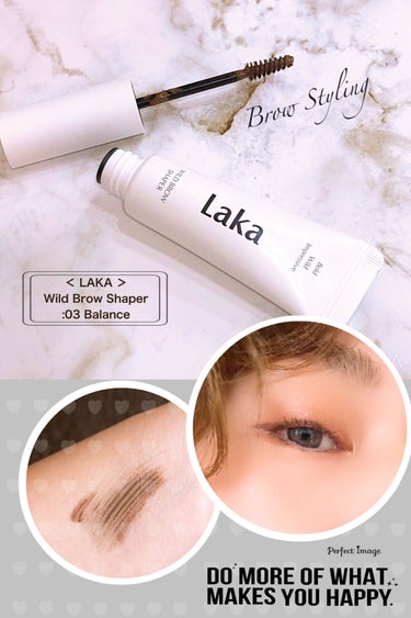 ＜ LAKA ＞
"Wild Brow Shaper" :03 Balance
（ワイルドブロウシェイパー）
　
全3種　¥1,540-(税込)

眉の根元から毛先まで一本一本毛並みを際立てしっかりとホ