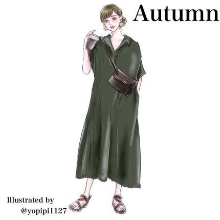 こりく@カラーアナリスト on LIPS 「Autumnコーディネートカラーワンピース編全体的に落ち着きの..」(1枚目)