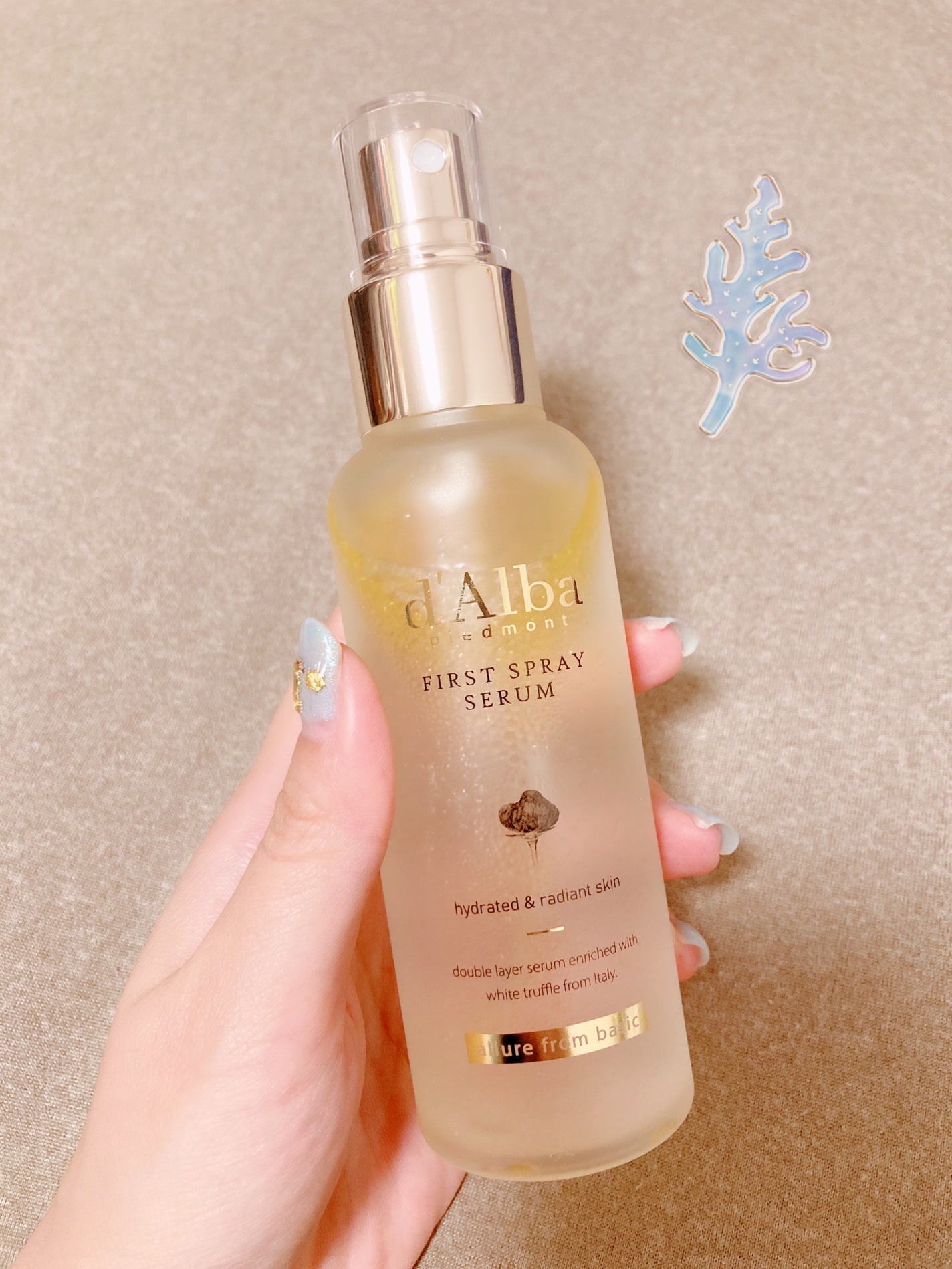 ダルバ ホワイトトリュフファーストスプレーセラム/ダルバ/ミスト状化粧水を使ったクチコミ(2枚目)