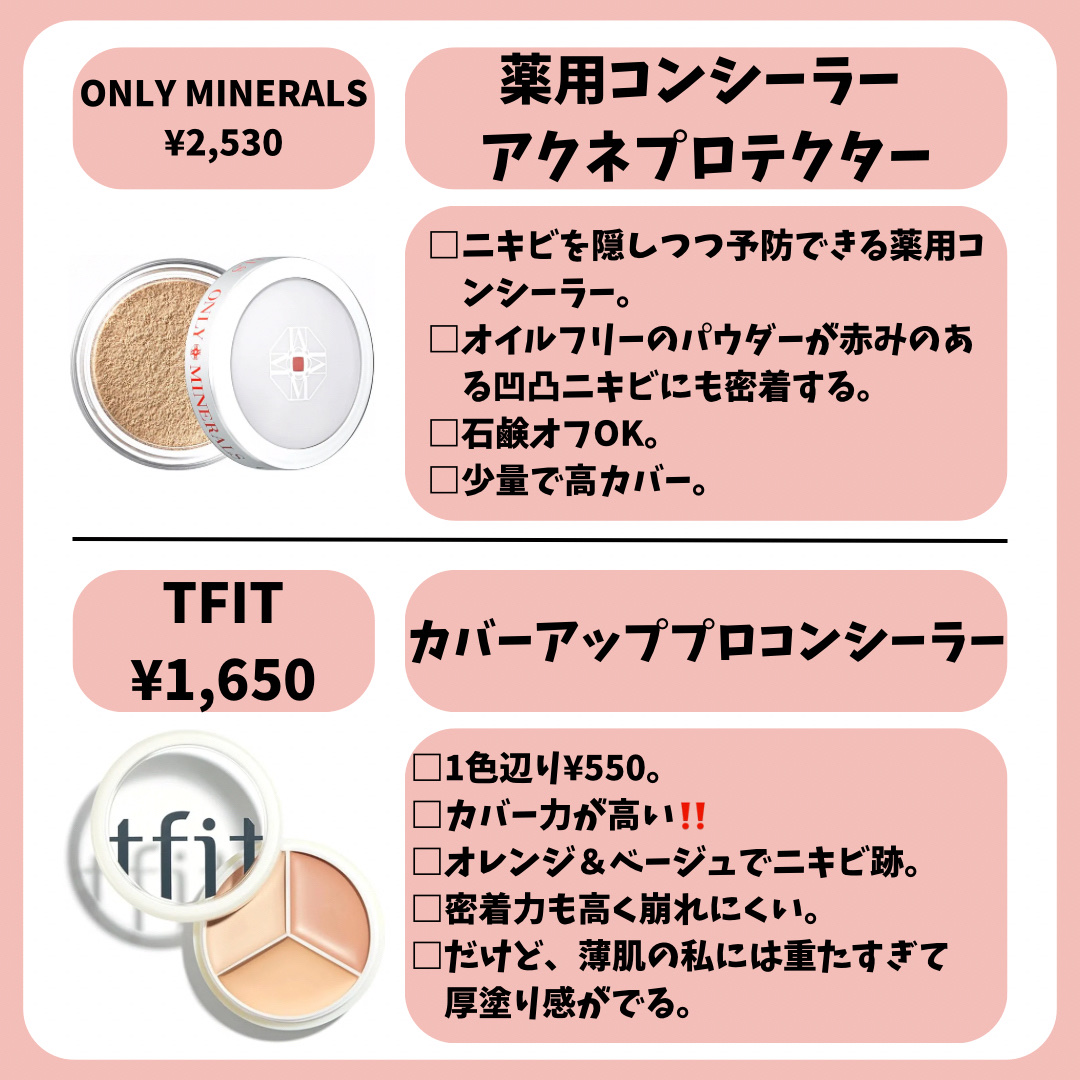 薬用コンシーラー アクネプロテクター/ONLY MINERALS/パウダーコンシーラーを使ったクチコミ（2枚目）