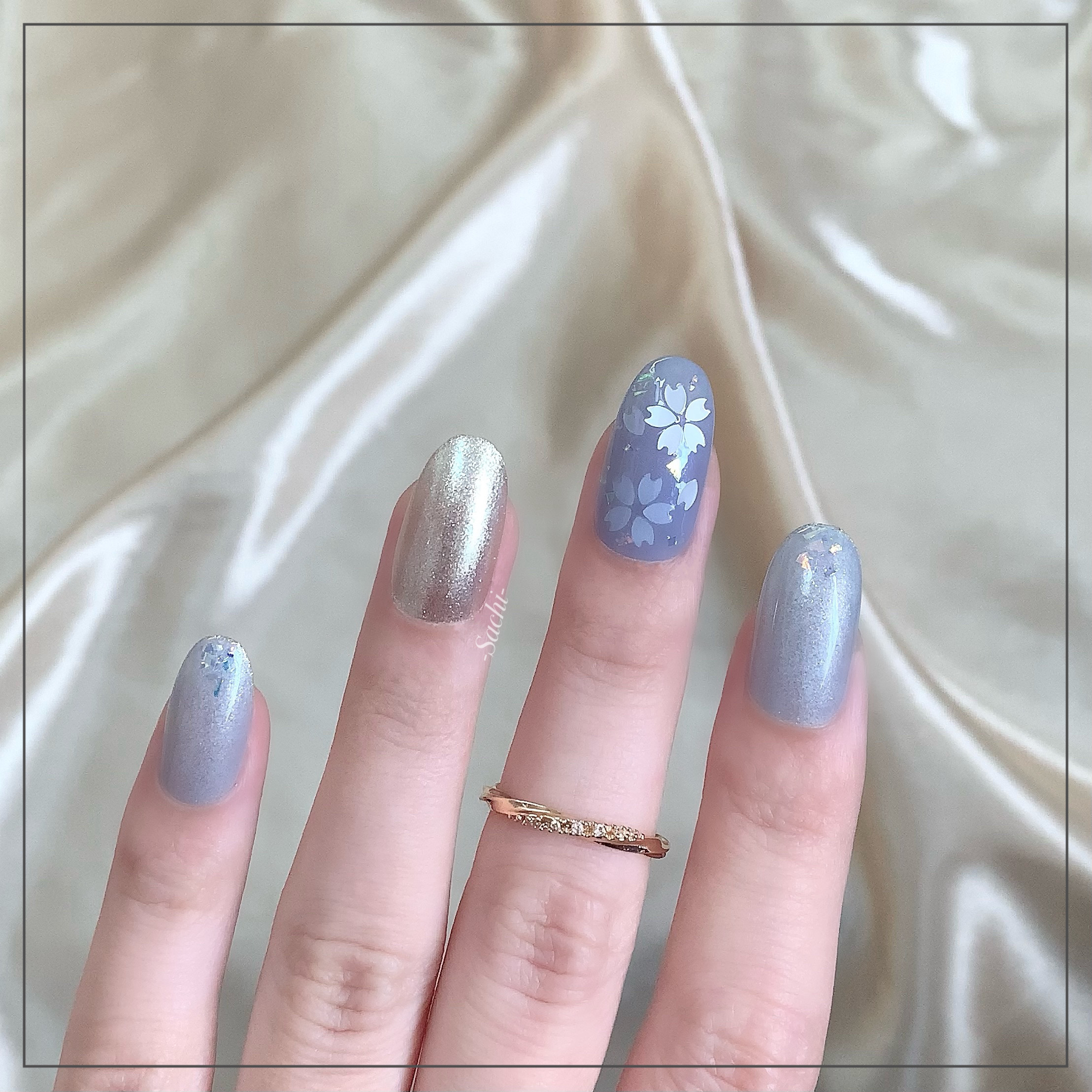 グリッター６個セット/DAISO/ネイルチップ・パーツを使ったクチコミ（3枚目）