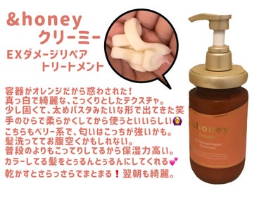 Creamy EXダメージリペアシャンプー1.0/ヘアトリートメント2.0/&honey/シャンプー・コンディショナーを使ったクチコミ（3枚目）