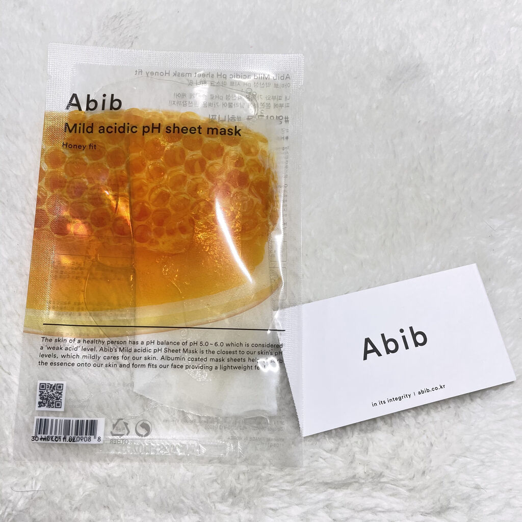 弱酸性pHシートマスク ハニーフィット/Abib /シートマスク・パックを使ったクチコミ（2枚目）
