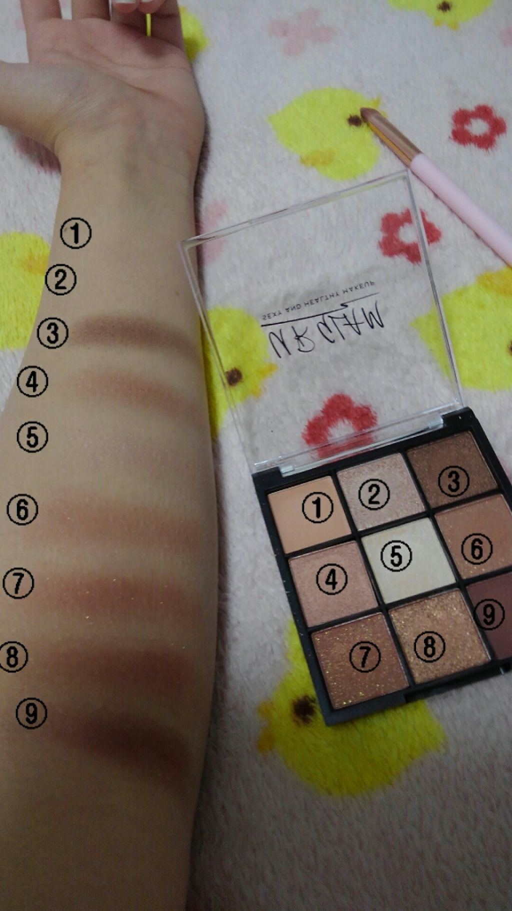 UR GLAM　BLOOMING EYE COLOR PALETTE/U R GLAM/アイシャドウパレットを使ったクチコミ（2枚目）