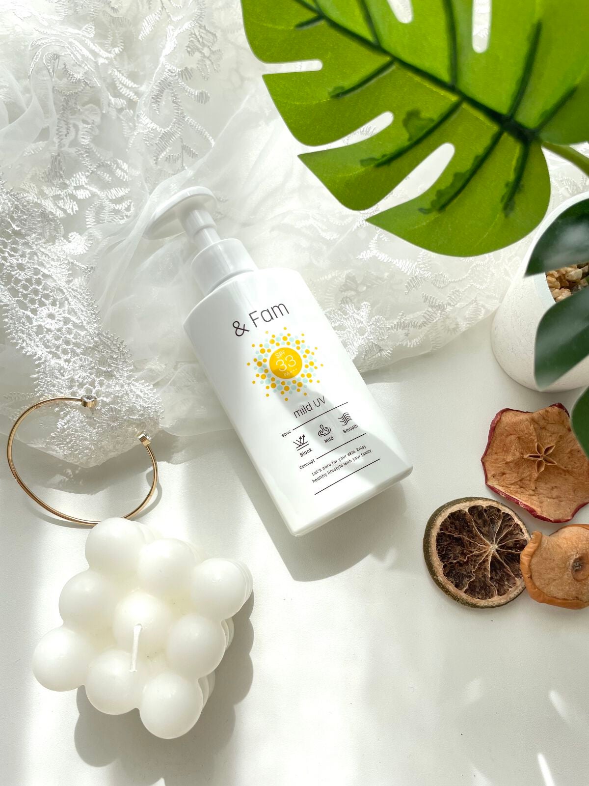 マイルドUV SPF33 PA+++/& Fam/日焼け止めジェルを使ったクチコミ(1枚目)