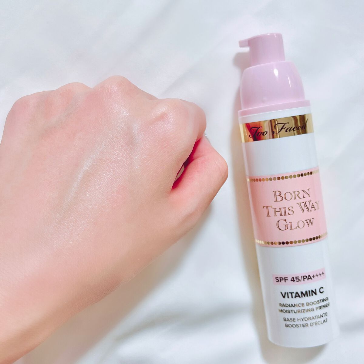 ボーン ディス ウェイ グロウ モイスチュアライジング メイクアップ プライマー/Too Faced/化粧下地を使ったクチコミ(3枚目)