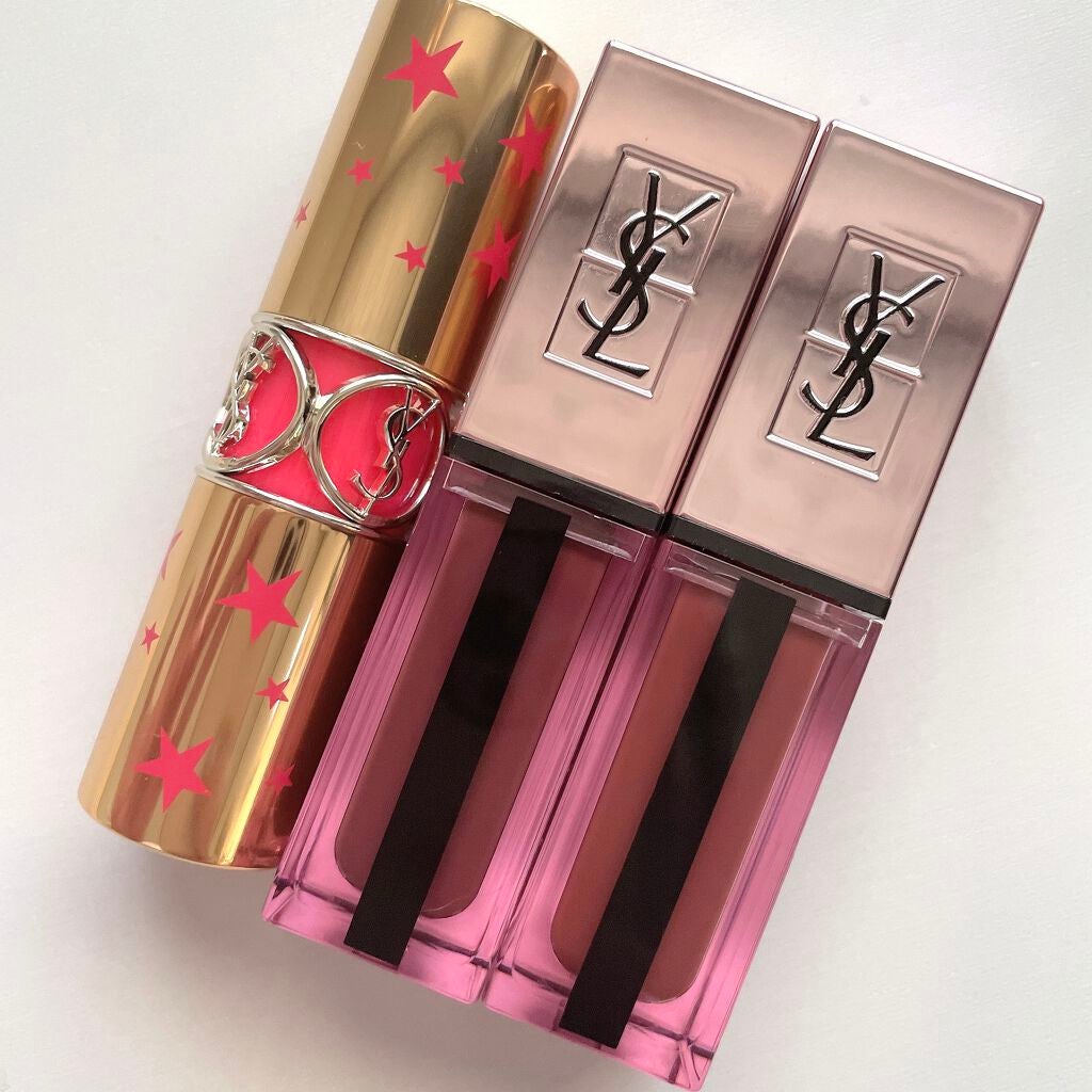 ルージュ ピュールクチュール ヴェルニ ウォーターグロウ/YVES SAINT LAURENT BEAUTE/口紅を使ったクチコミ(9枚目)