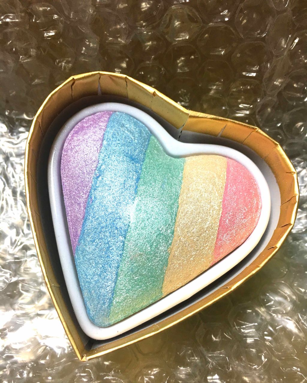 ハートハイライター ユニコーンハート/MAKEUP REVOLUTION/パウダーハイライトを使ったクチコミ(1枚目)