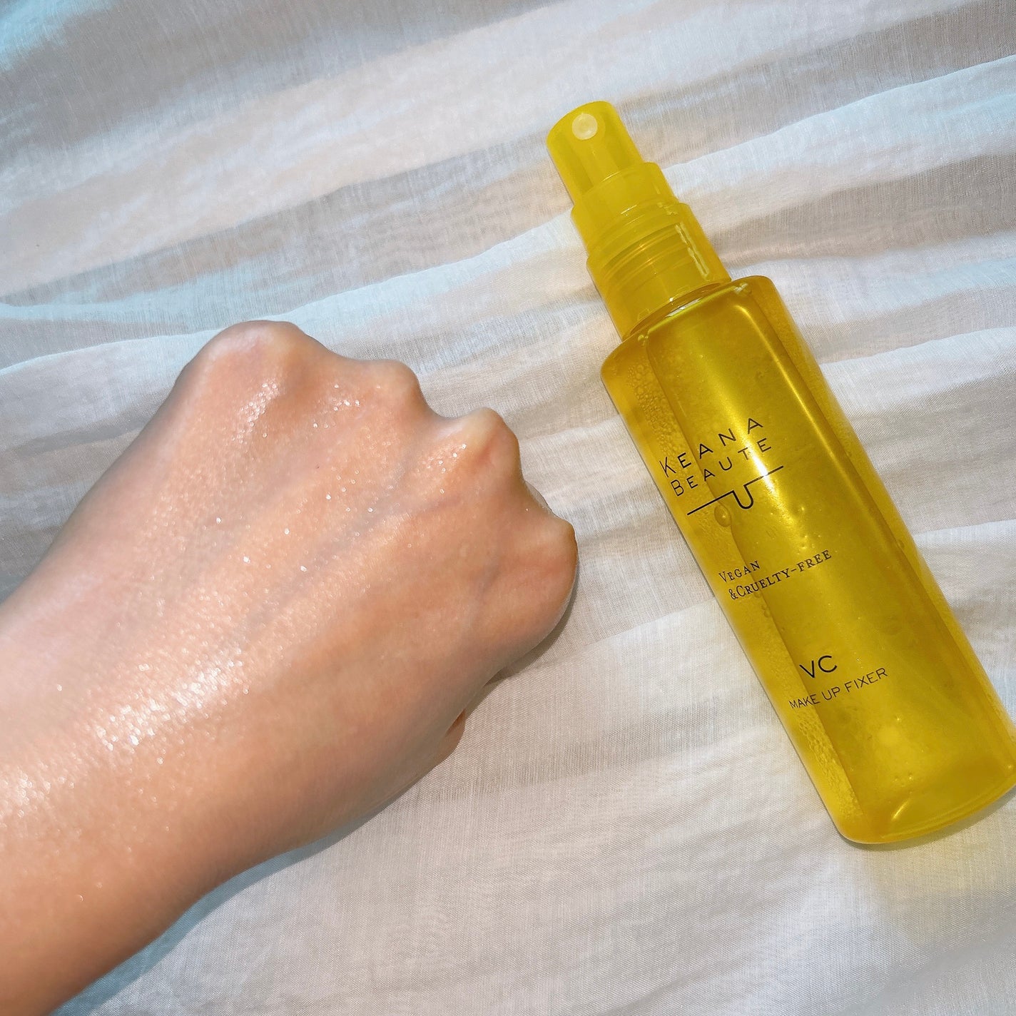 ケアナボーテ 毛穴肌メイクアップフィクサーVC/明色/ミスト状化粧水を使ったクチコミ(2枚目)