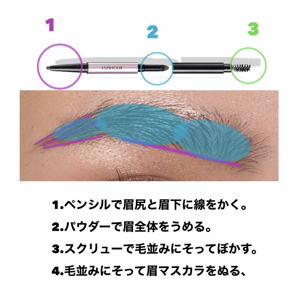 ESPRIQUE W アイブロウ (ペンシル＆パウダー)のクチコミ「.

☞ヘビーローテーション
キスミー ヘビーローテーション カラーリングアイブロウ

☞ES.....」（2枚目）