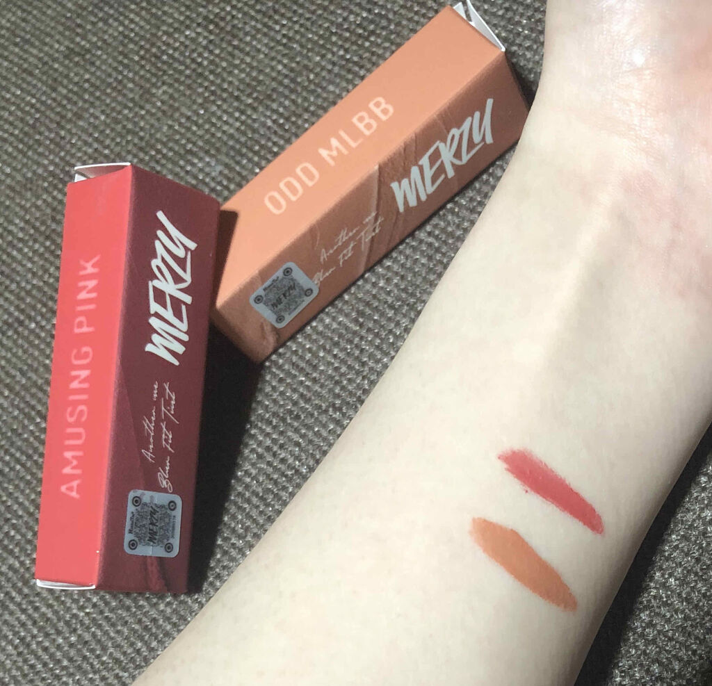 ブラー フィット ティント/MERZY/リップティントを使ったクチコミ（3枚目）