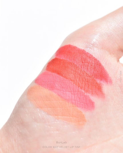 カラーウェイベルベットリップティント/BUNLAB/リップティントを使ったクチコミ(5枚目)