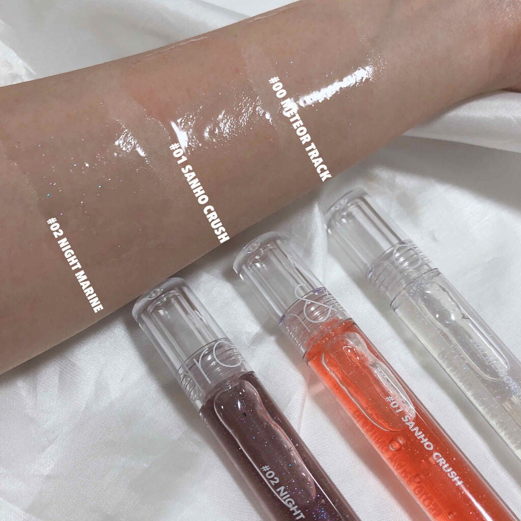 グラスティングウォーターグロス/rom&nd/リップグロスを使ったクチコミ(3枚目)