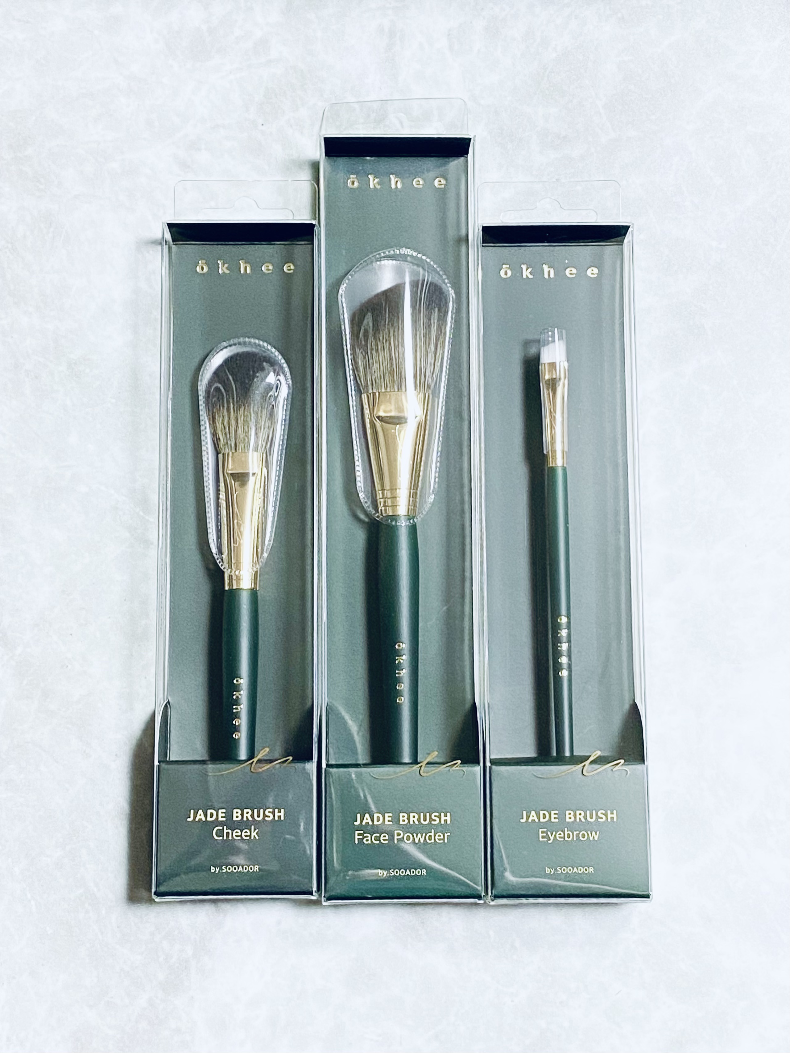 okhee フェイスパウダーブラシ/SOOA DOR/メイクブラシを使ったクチコミ（2枚目）