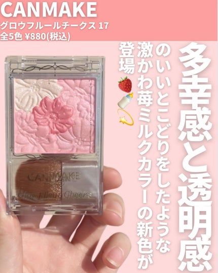 グロウフルールチークス/キャンメイク/パウダーチークを使ったクチコミ(2枚目)