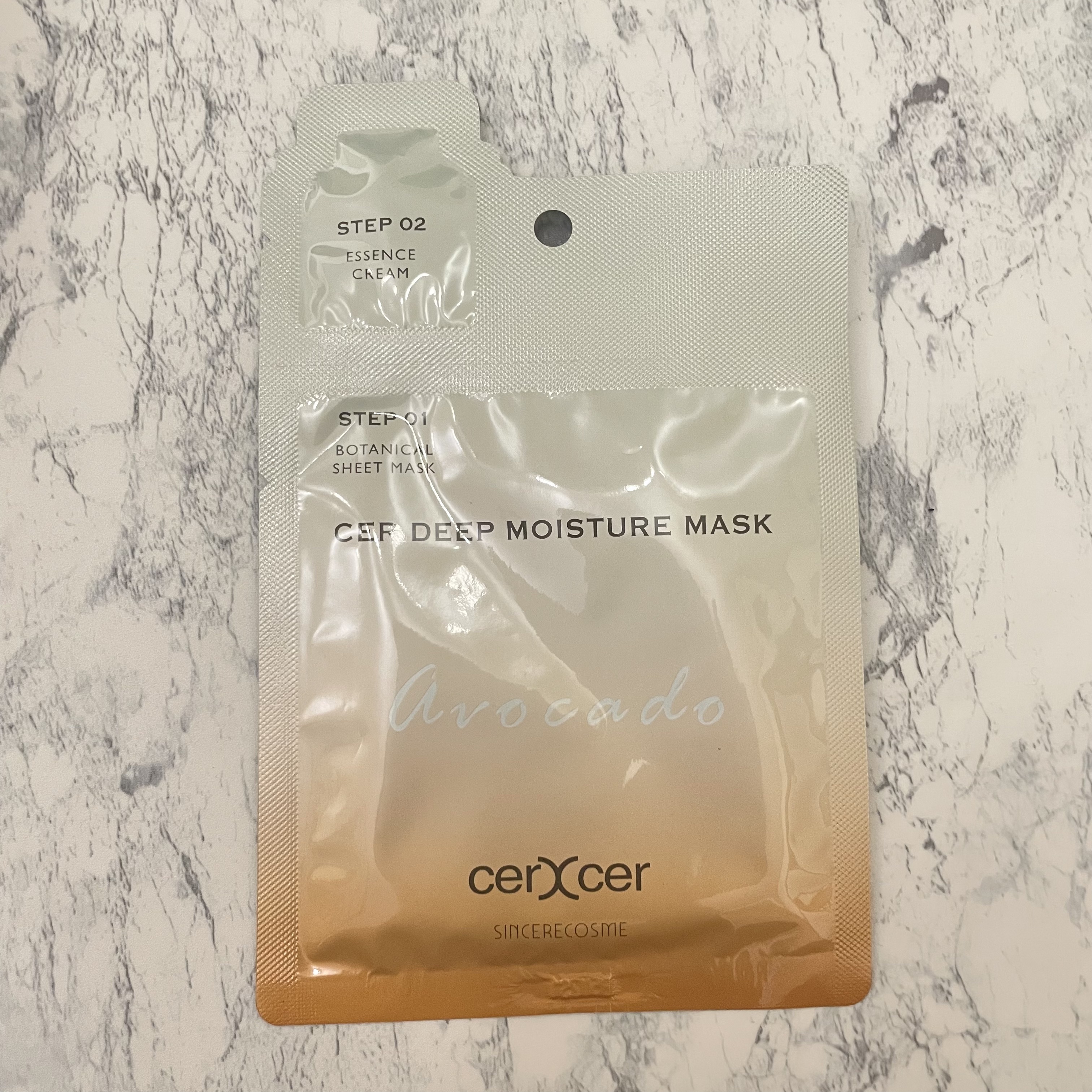 ディープモイスチャー マスク　(ケアクリーム付き)/cerXcer/シートマスク・パックを使ったクチコミ（2枚目）