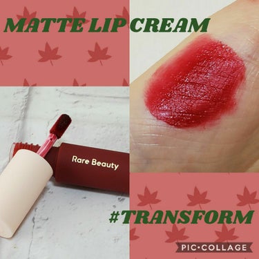 Lip Souffle Matte Lip Cream/Rare Beauty/口紅を使ったクチコミ（3枚目）