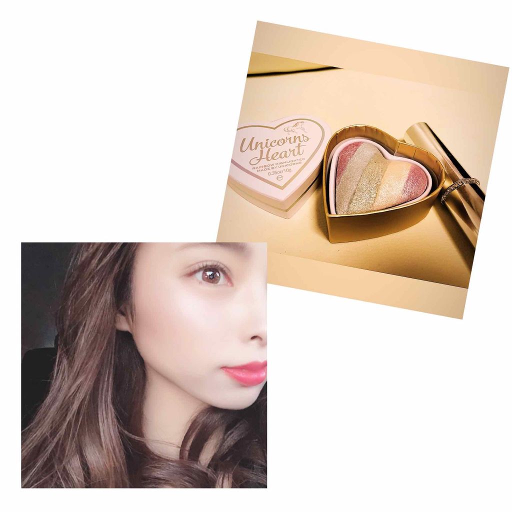 ハートハイライター ユニコーンハート/MAKEUP REVOLUTION/パウダーハイライトを使ったクチコミ(1枚目)