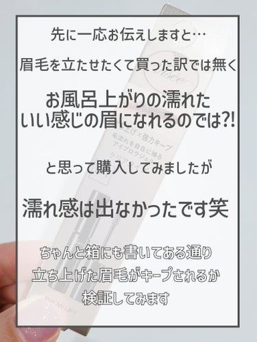 Visée ブロウ リフトのクチコミ「【コシの無い弱弱眉毛もホールドしてくれるのか？塗布してから1日前髪も下ろしたまま過ごしてみた🤟.....」（2枚目）