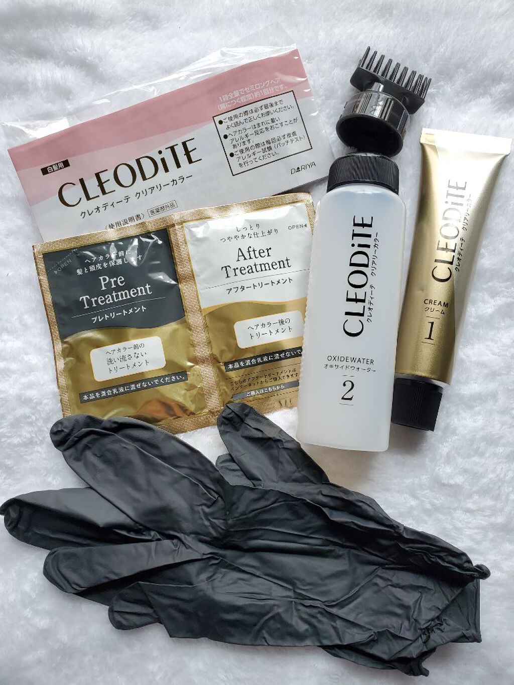 クリアリーカラー (白髪用)   ローズショコラ/クレオディーテ/ヘアカラーを使ったクチコミ（2枚目）