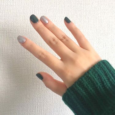 ネイルホリック ネイルホリックを使った口コミ モスグリーン シルバーネイル 使用したも By ほ 混合肌 代前半 Lips