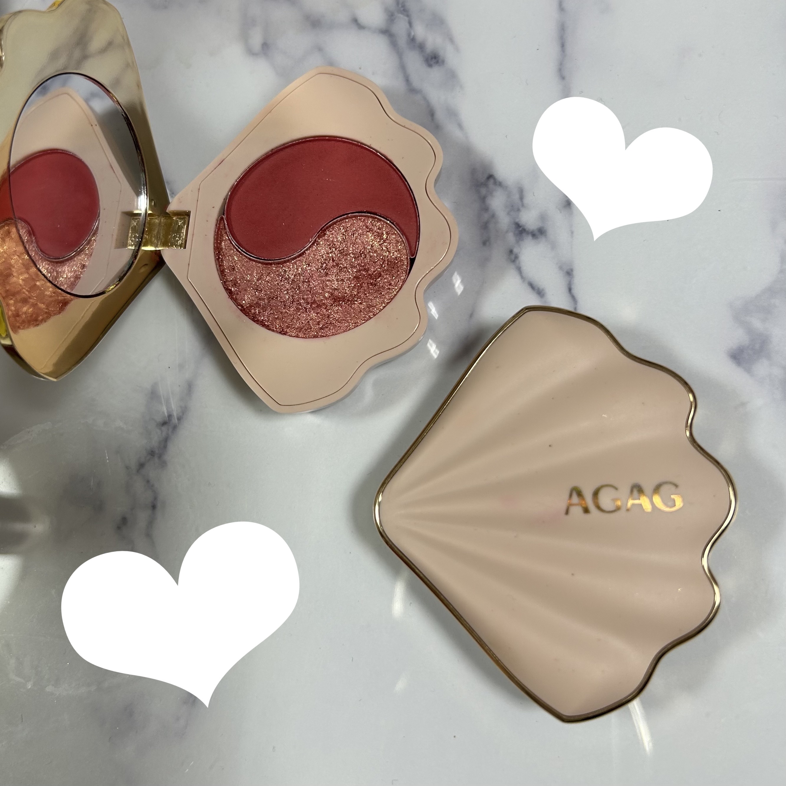 貝殻アイシャドウ/AGAG/アイシャドウパレットを使ったクチコミ（2枚目）