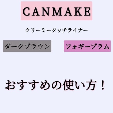 クリーミータッチライナー/キャンメイク/ジェルアイライナーを使ったクチコミ(1枚目)