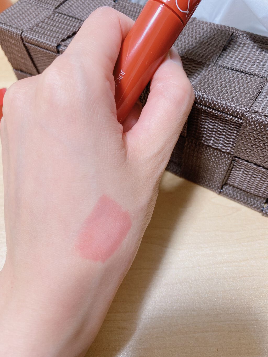 ジューシーラスティングティント/rom&nd/リップティントを使ったクチコミ（3枚目）