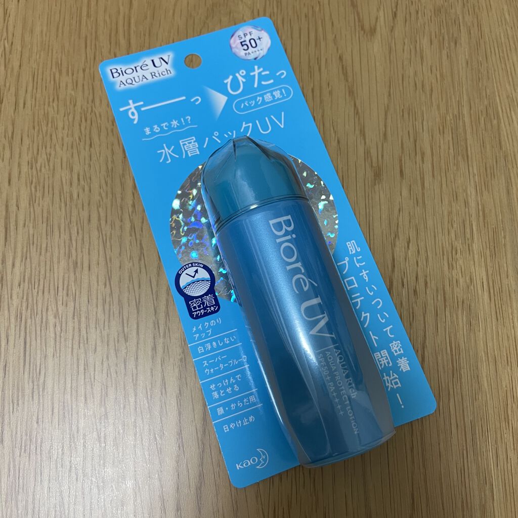 ビオレUVアクアリッチ アクアプロテクトローション（水層パックUV)/ビオレ/日焼け止め・UVケアを使ったクチコミ（1枚目）