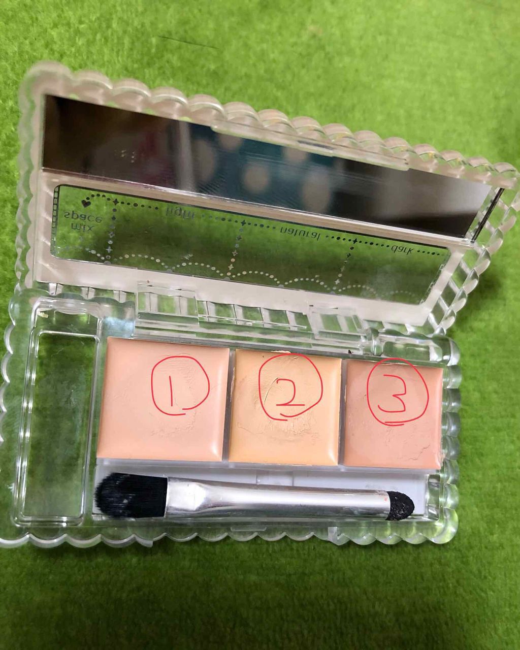 カラーミキシングコンシーラー/キャンメイク/パレットコンシーラーを使ったクチコミ(3枚目)