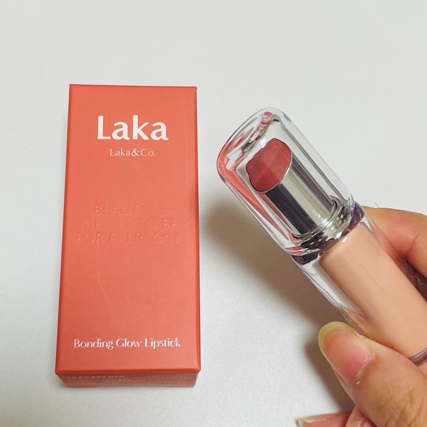 ボンディンググロウリップスティック/Laka/口紅を使ったクチコミ(3枚目)