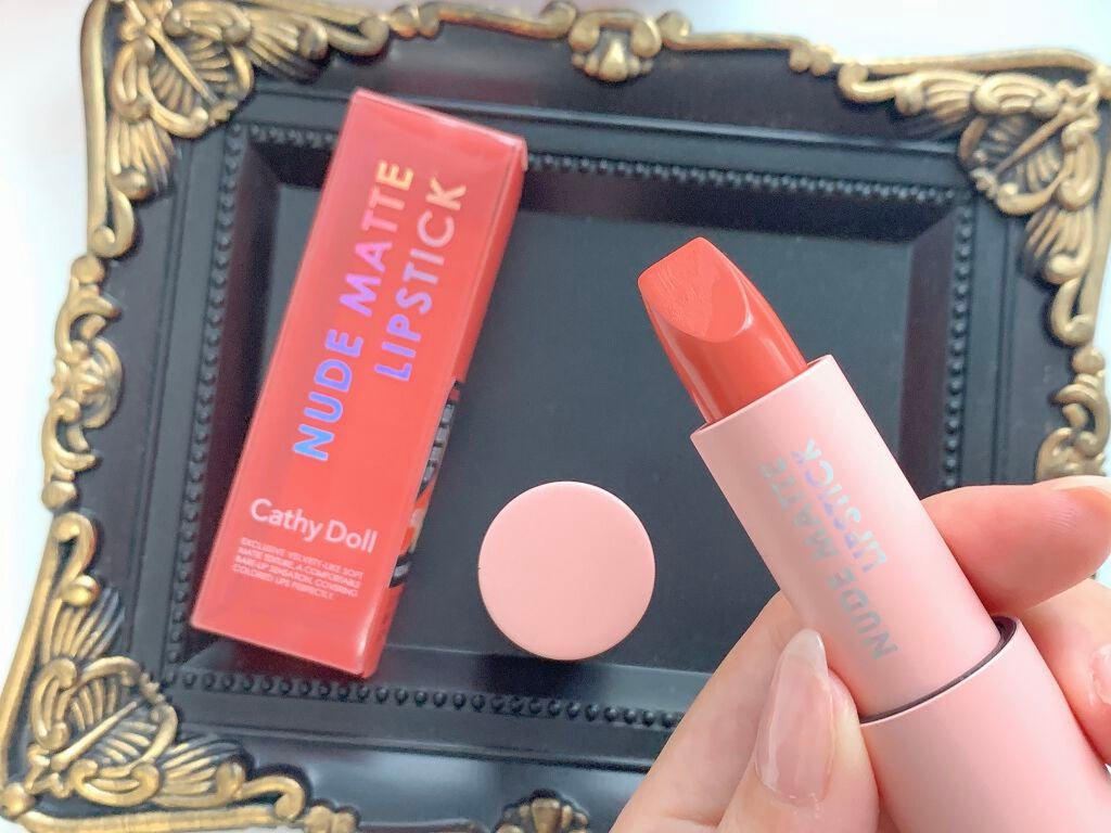 ヌードマットリップスティック/CathyDoll/口紅を使ったクチコミ(9枚目)
