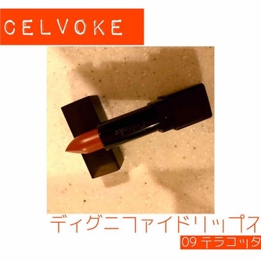 celvoke ディグニファイドリップス　
09 #テラコッタ
¥3,200 + tax

⚠️三枚目に唇の画像あるので
　苦手な方は注意してください

ずっと欲しかったリップ♡
手首に出してみた発色は