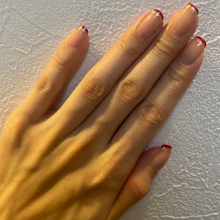 ちふれ ネイル エナメル 細筆タイプのクチコミ「テスティモのネイルカラー(調べても出てこない)と、ちふれのネイル エナメル 細筆タイプゴールド.....」(3枚目)