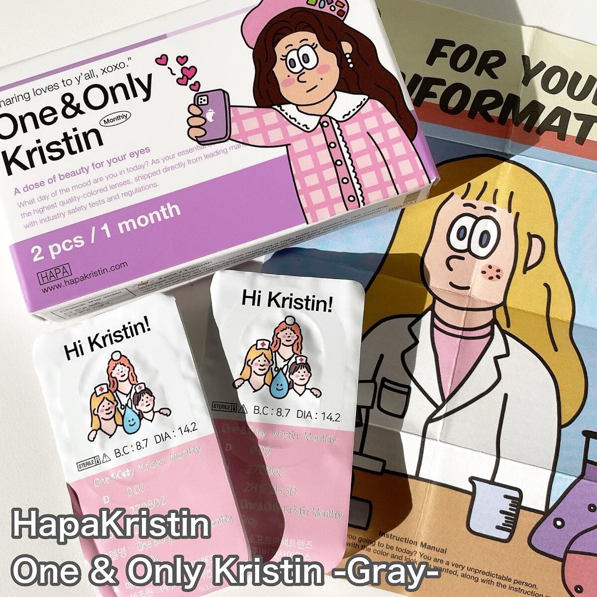 One & Only Kristin/Hapa kristin/カラーコンタクトレンズを使ったクチコミ(4枚目)