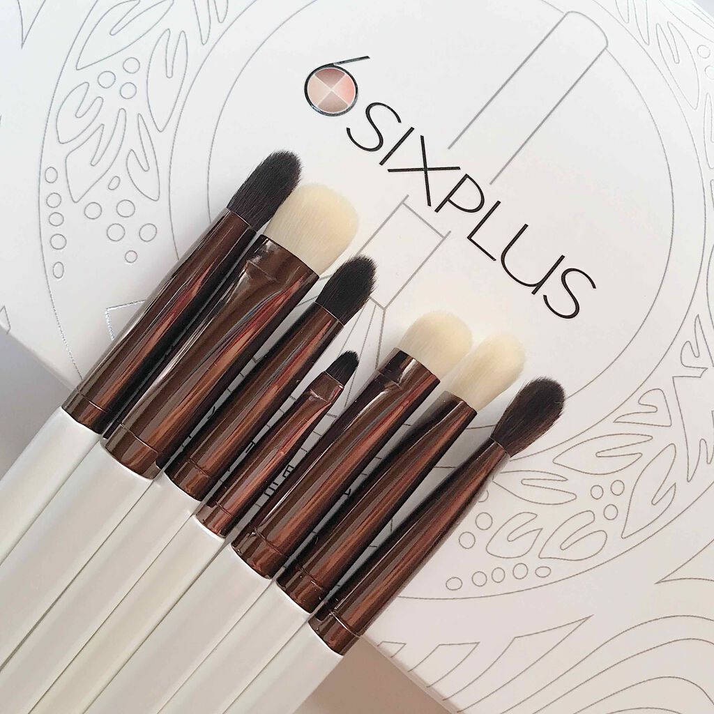 SIXPLUS ホワイトパール アイメイクブラシ 7本セット/SIXPLUS/メイクブラシを使ったクチコミ(1枚目)