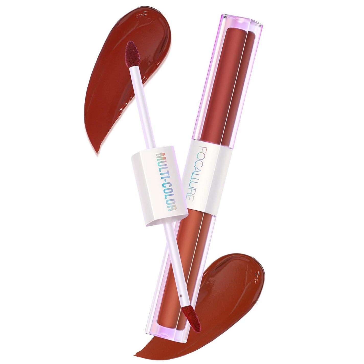 2 In 1 デュアルヘッド インテンス マット ベルベット リップグロス FOCALLURE