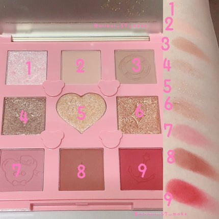 Love Bear 9色 アイシャドウパレット/FlowerKnows/アイシャドウパレットを使ったクチコミ(4枚目)