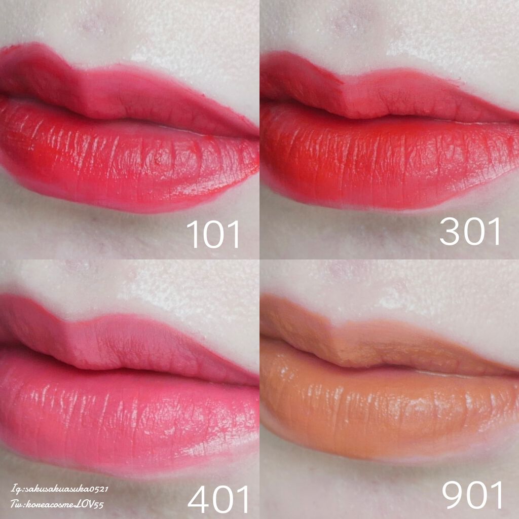 カラーウェイベルベットリップティント/BUNLAB/リップティントを使ったクチコミ（3枚目）