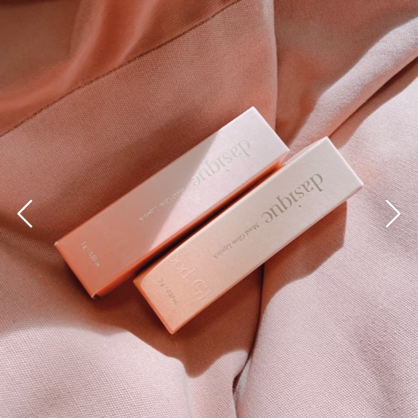 ムードグロウリップスティック 03 ピーチズ/dasique/口紅を使ったクチコミ（2枚目）