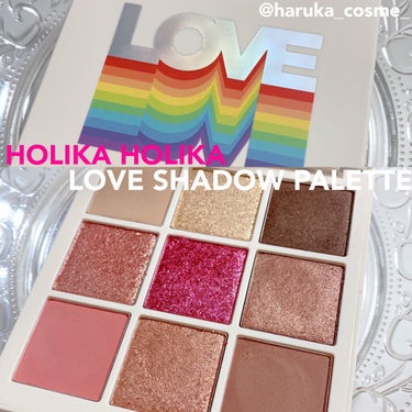 HOLIKA HOLIKA   LOVE SHADOW PALETTE

ピンクやブラウンを基調とした使いやすい色味です。
ホリカホリカは粉質が良いことで有名なように、こちらのパレットも発色良し、持ち良