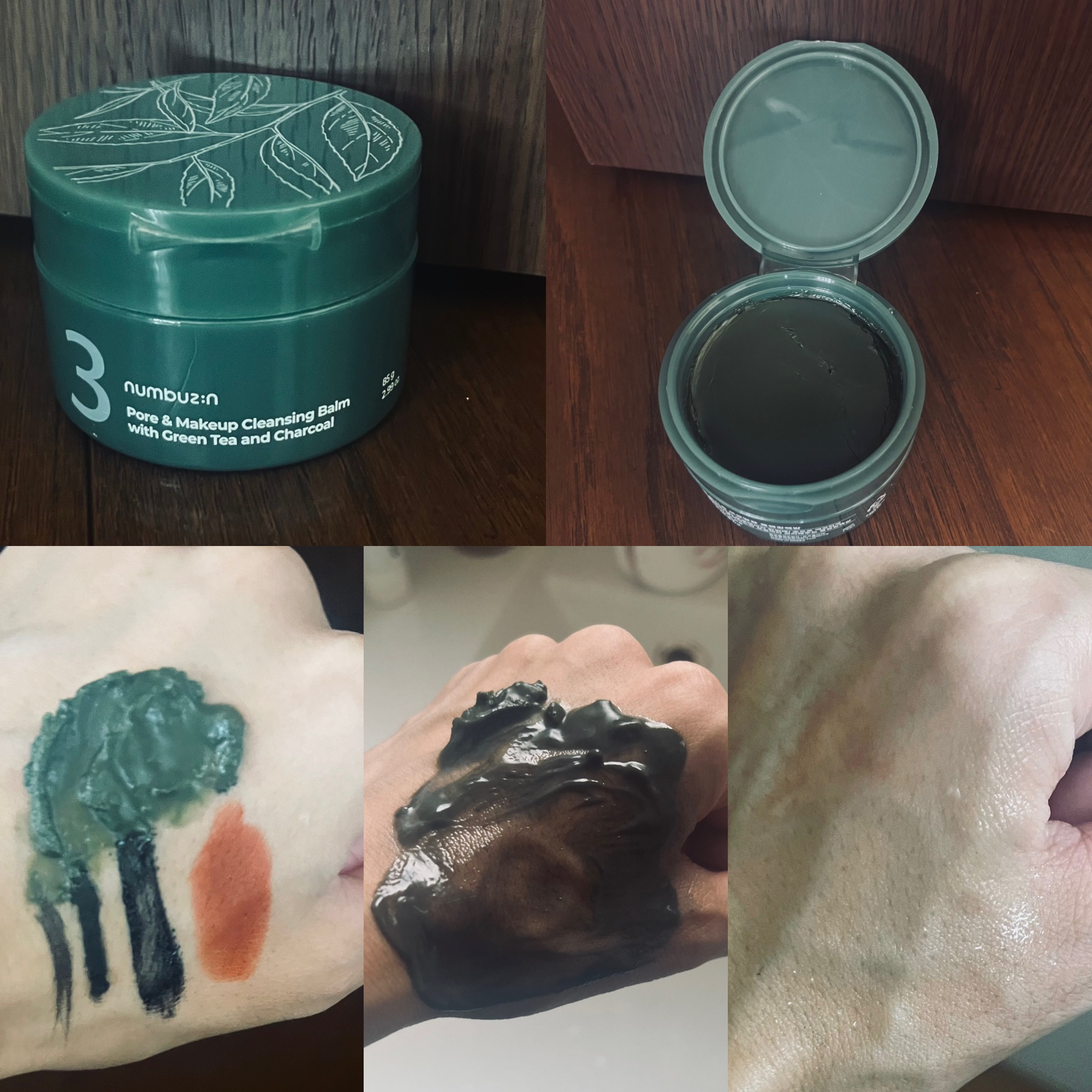 3番 緑茶炭毛穴パッククレンジングバーム/numbuzin/クレンジングバームを使ったクチコミ（1枚目）