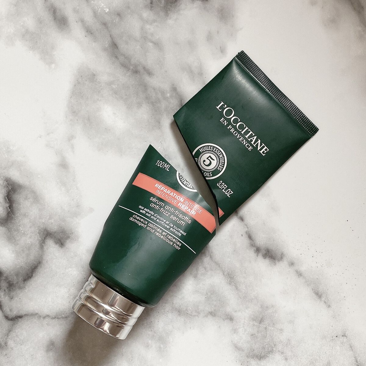 ファイブハーブス リペアリングヘアミルクセラム/L'OCCITANE/ヘアミルクを使ったクチコミ（1枚目）